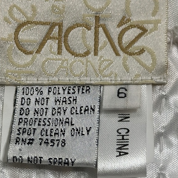 Cache white sliver and nud sequins halter maxi dress size 6 - Picture 15 of 16